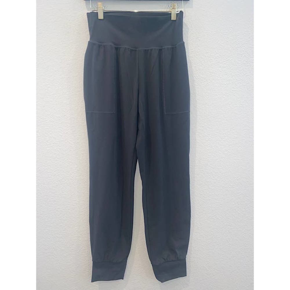 Athleta Salutation Cruise Jogger Powervita High Rise Army Green Pockets Small